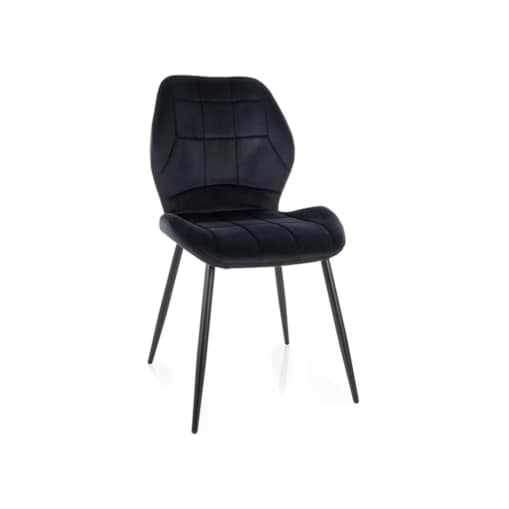 Krzesło tapicerowane JAKE VELVET czarne