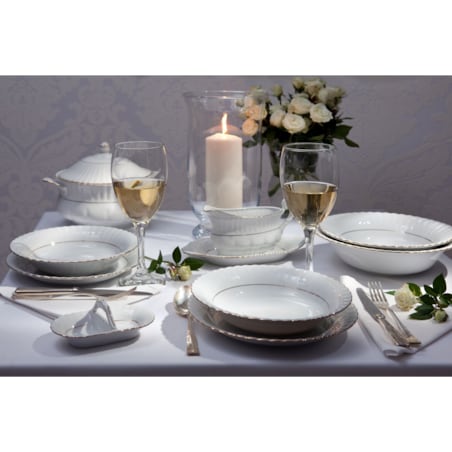 Zestaw talerzy dla 6 osób 18 el. Iwona Złota Linia B014