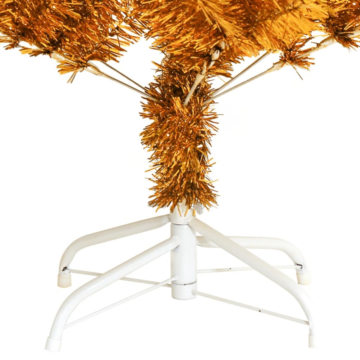 vidaXL Sztuczna choinka ze stojakiem, złota, 120 cm, PET
