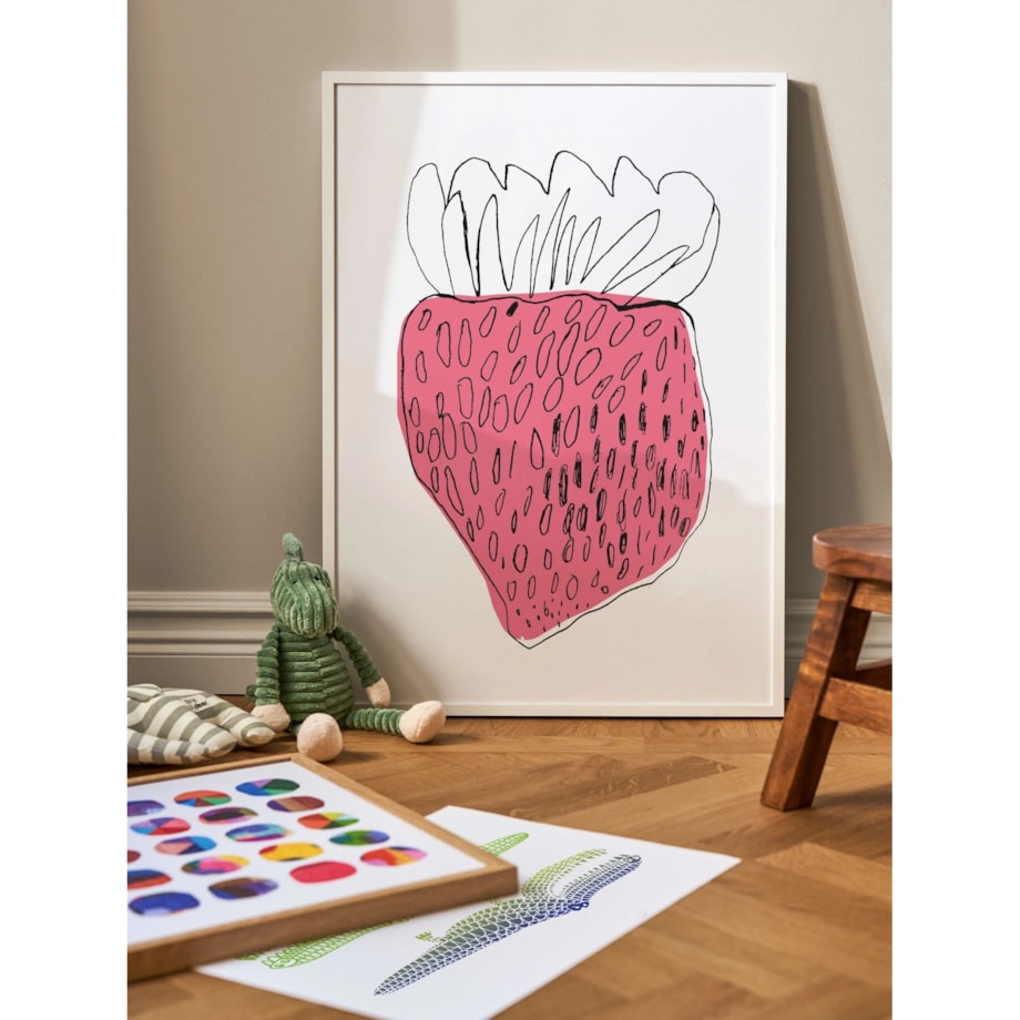 Poster Story, Plakat, Obraz - Szkic Truskawki, wymiary 50 x 70 cm