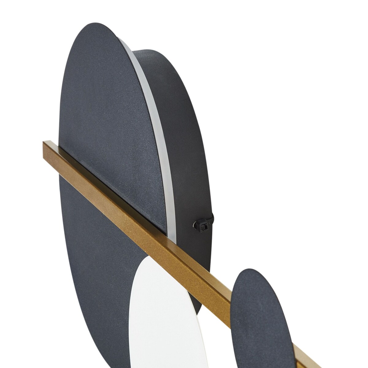 Lampa ścienna LED metalowa czarna ze złotym PARITA