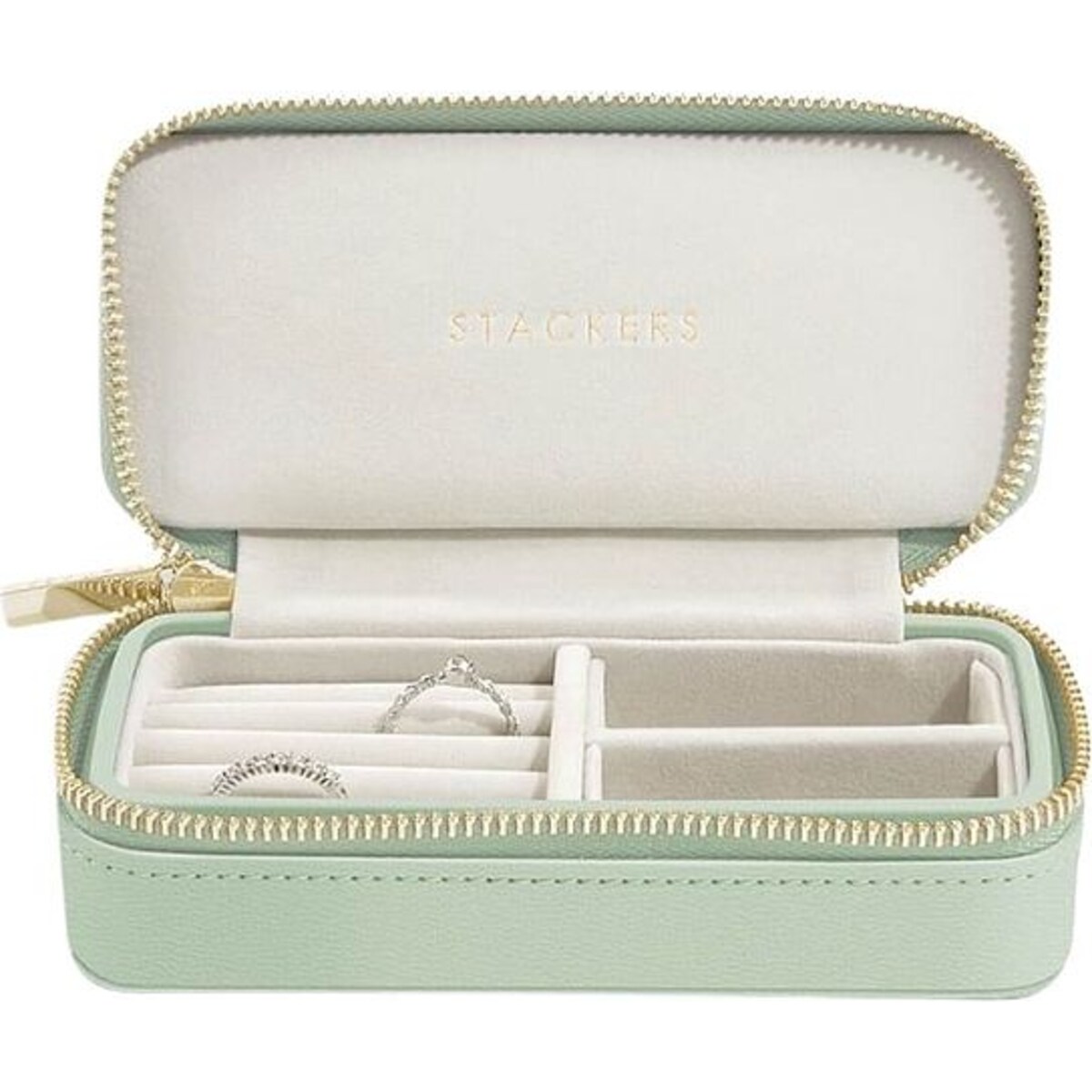 Pudełko podróżne na biżuterię Stackers Travel classic zieleń szałwiowa