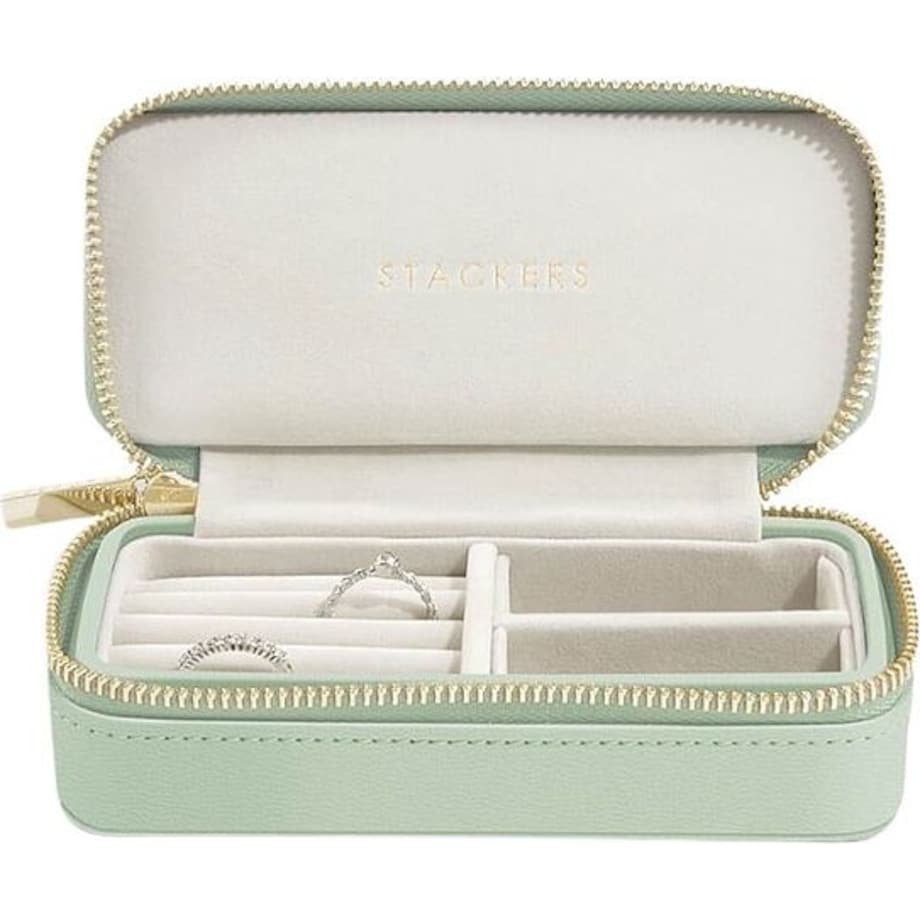 Pudełko podróżne na biżuterię Stackers Travel classic zieleń szałwiowa