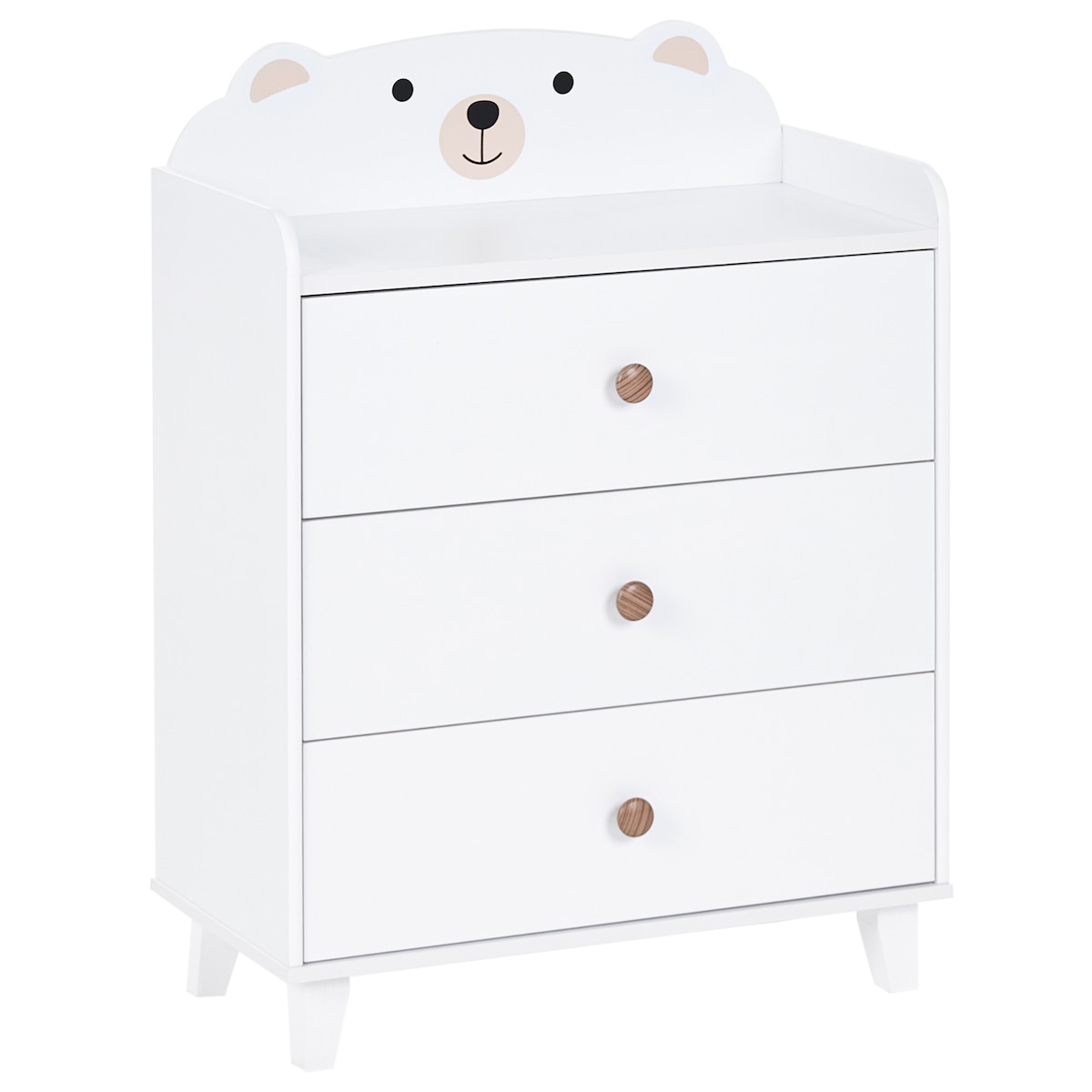 Komoda 3 szuflady MIMILI 79 cm Biały