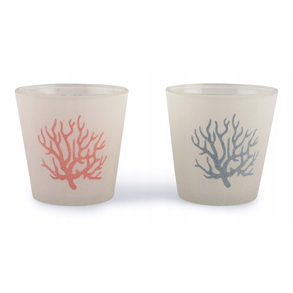 2 szt. ŚWIECZNIK tealight SZKLANY drzewo