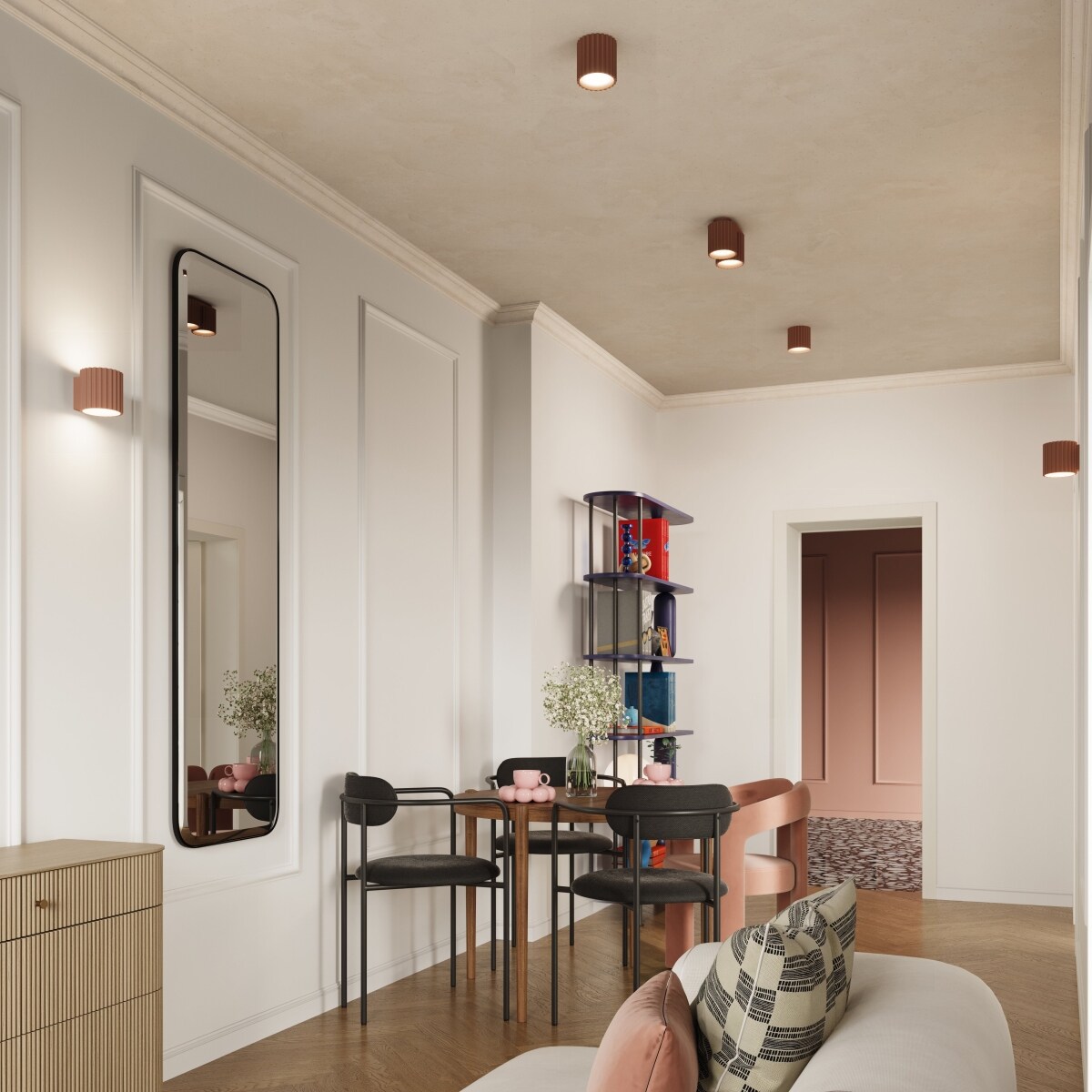 Plafon AURA 1 mocca GU10