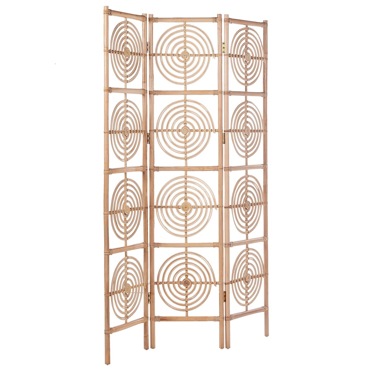 3-panelowy składany parawan pokojowy rattanowy 117 x 180 cm naturaly ALTAMURA