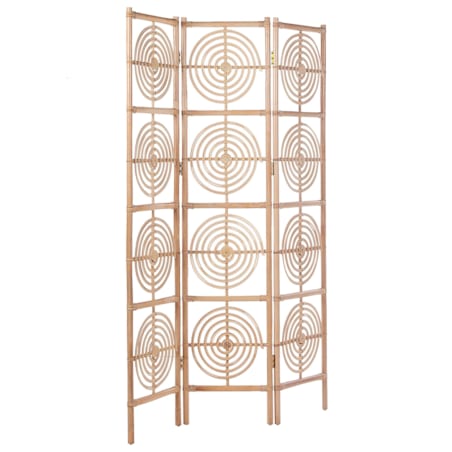 3-panelowy składany parawan pokojowy rattanowy 117 x 180 cm naturaly ALTAMURA