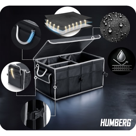 Organizer torba do bagażnika samochodu auta kufer skrzynia na rzepy Humberg