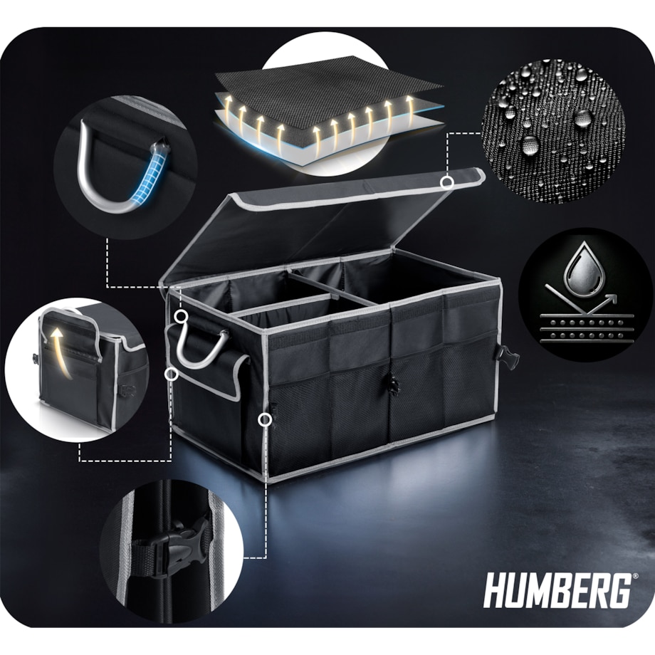 Organizer torba do bagażnika samochodu auta kufer skrzynia na rzepy Humberg
