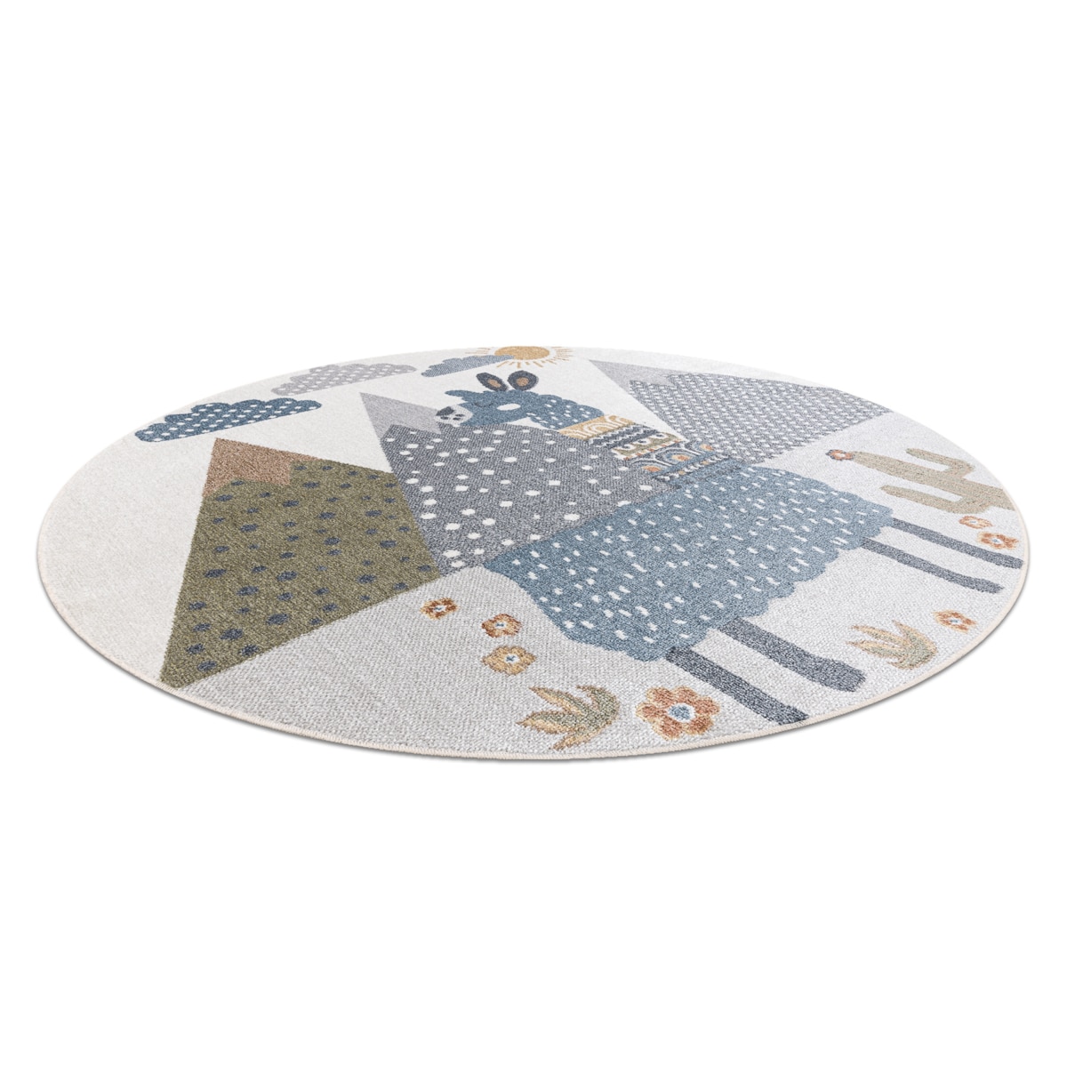 Dywan BONO 8275 koło Lama kremowy / jasny koło 200 cm