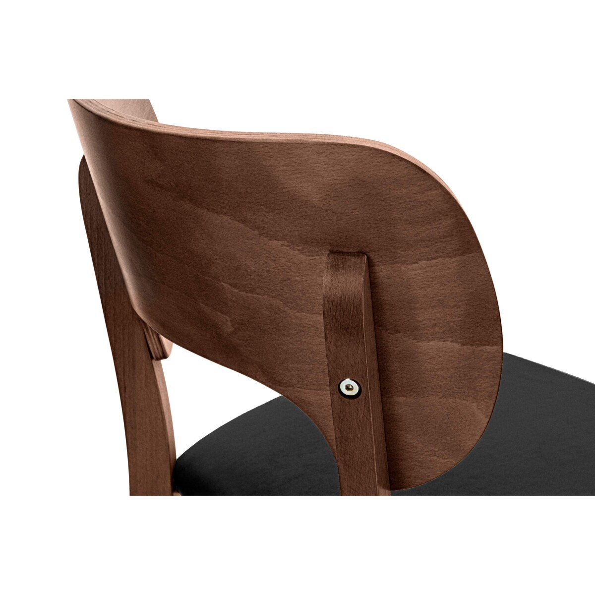 KONSIMO LYCO Krzesła loftowe, orzech ciemny, czarny, 2 szt