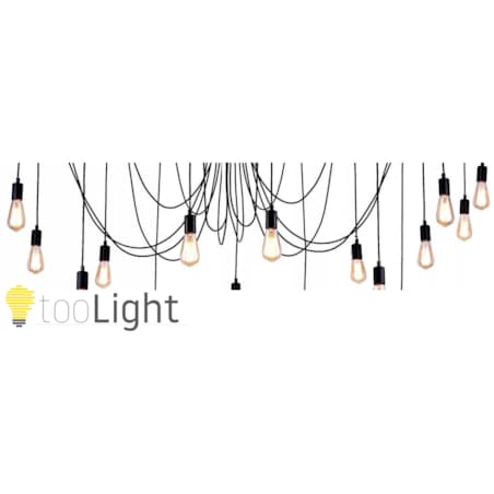 Lampa Sufitowa Wisząca Żyrandol Pająk 10 E27 Black