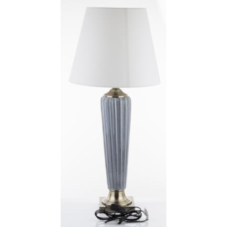 Lampa ceramiczna 86x38x38 cm beżowa DIGOMINA