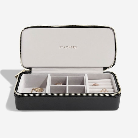 Pudełko podróżne na biżuterię Travel Large Stackers velvet czarne
