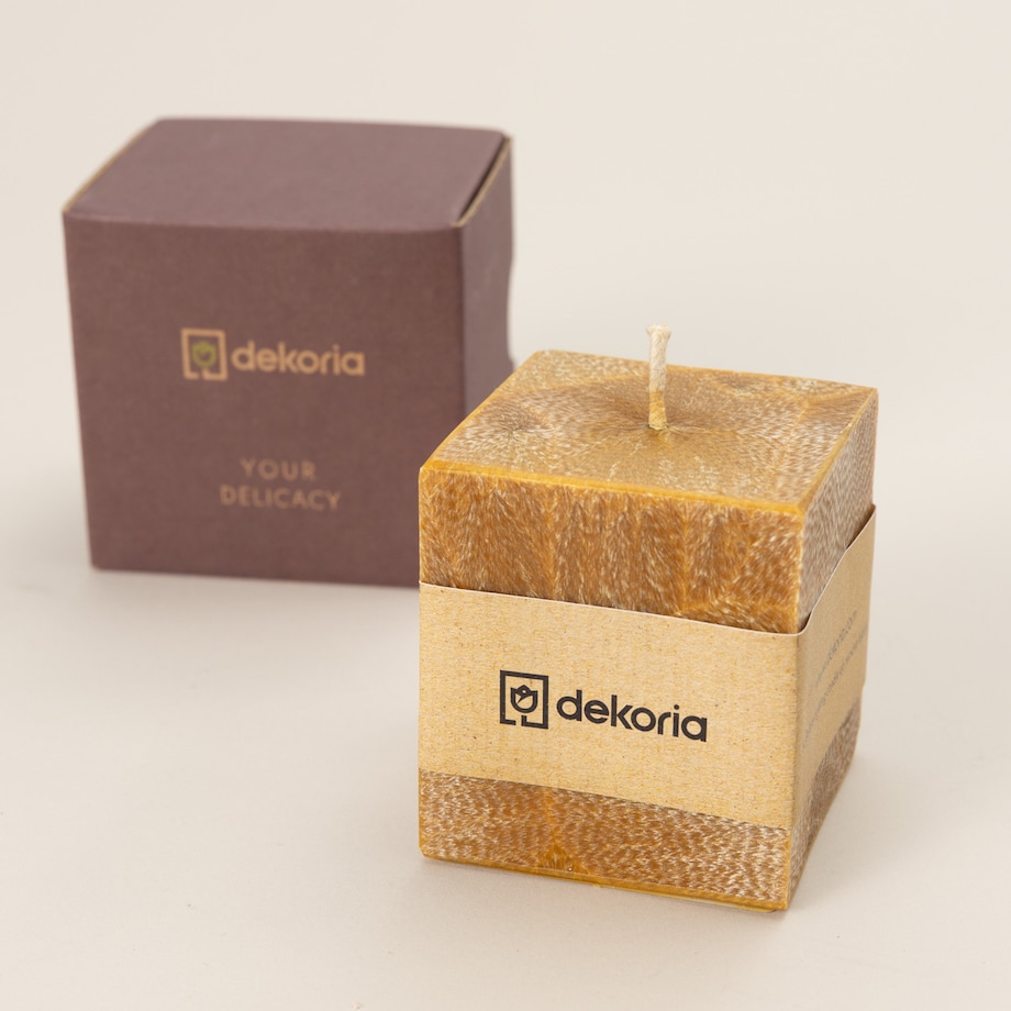 Świeca zapachowa palmowa kostka Your Delicacy, 7,5x7,5x8,5 cm