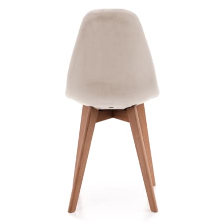 Krzesło tapicerowane skandynawskie welur VEGAS beżowy