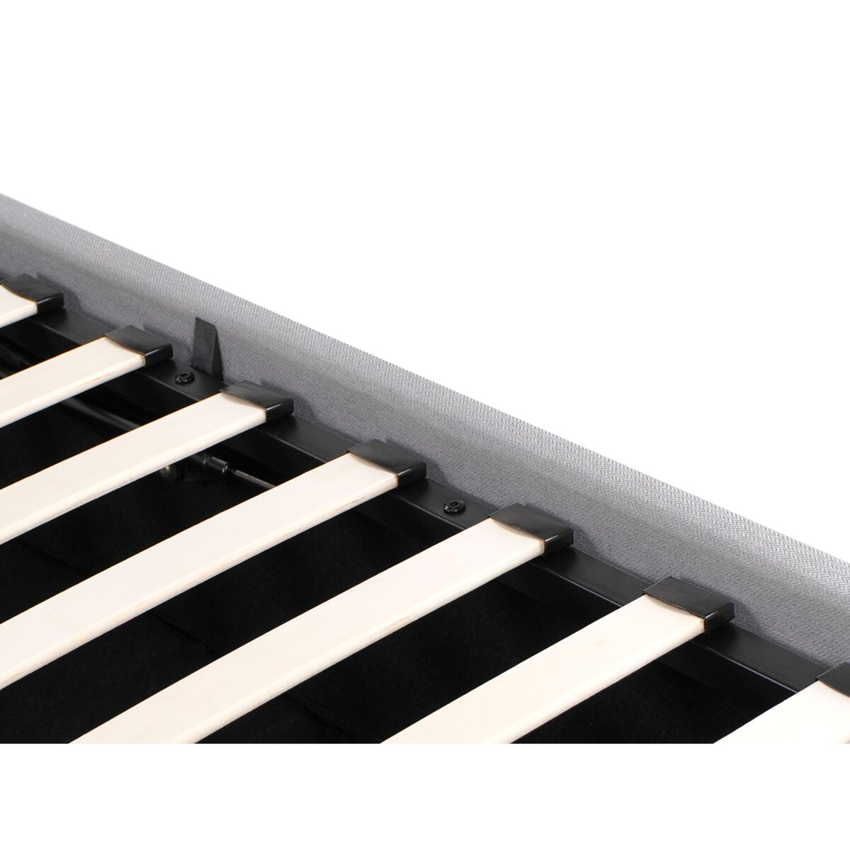 Łóżko z pojemnikiem AMIENS 140 x 200 cm Jasnoszary