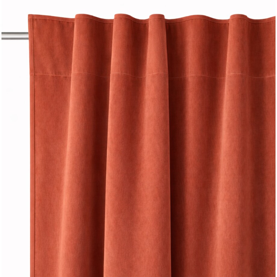 Zasłona welurowa Werona w kolorze terakota 260 cm