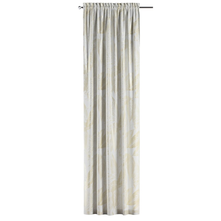 Zasłona na kanale z grzywką 1 szt. 130x245 ecru liście