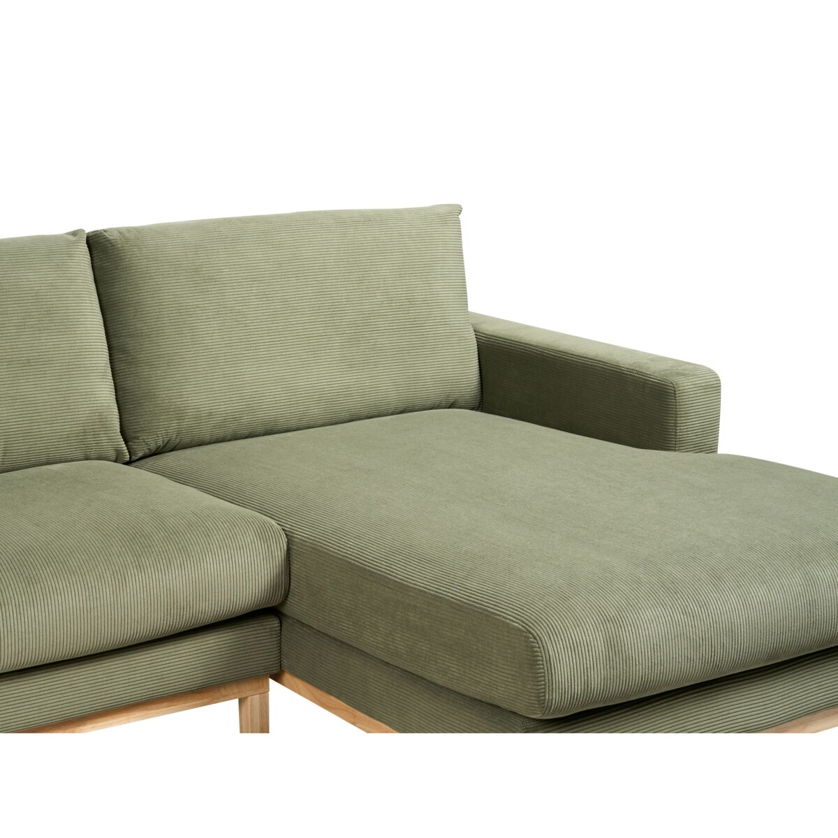 Narożnik dla 4 osób SIGGARD Sztruks Zielony Lewostronny