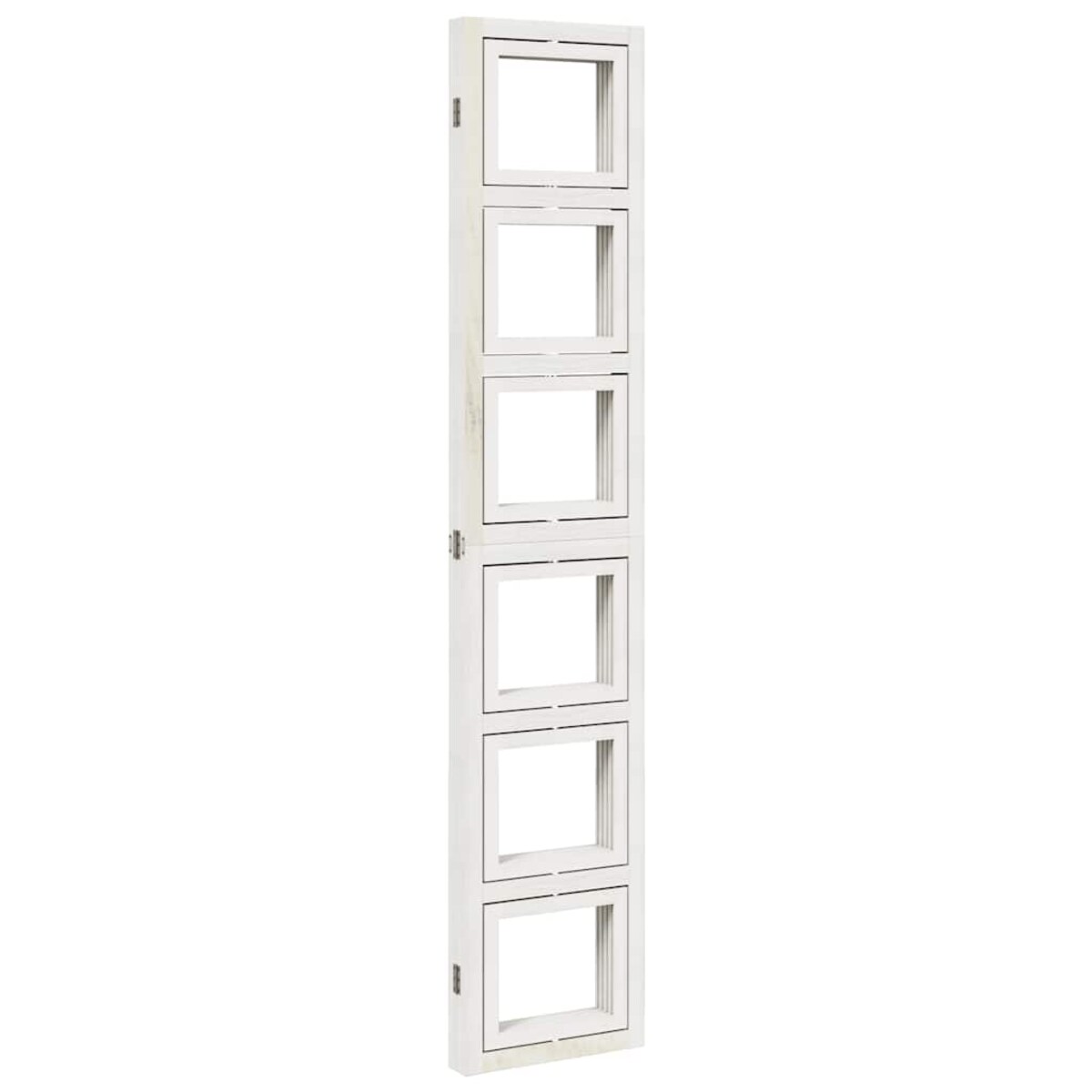 vidaXL Parawan pokojowy, 4-panelowy, biały, lite drewno paulowni