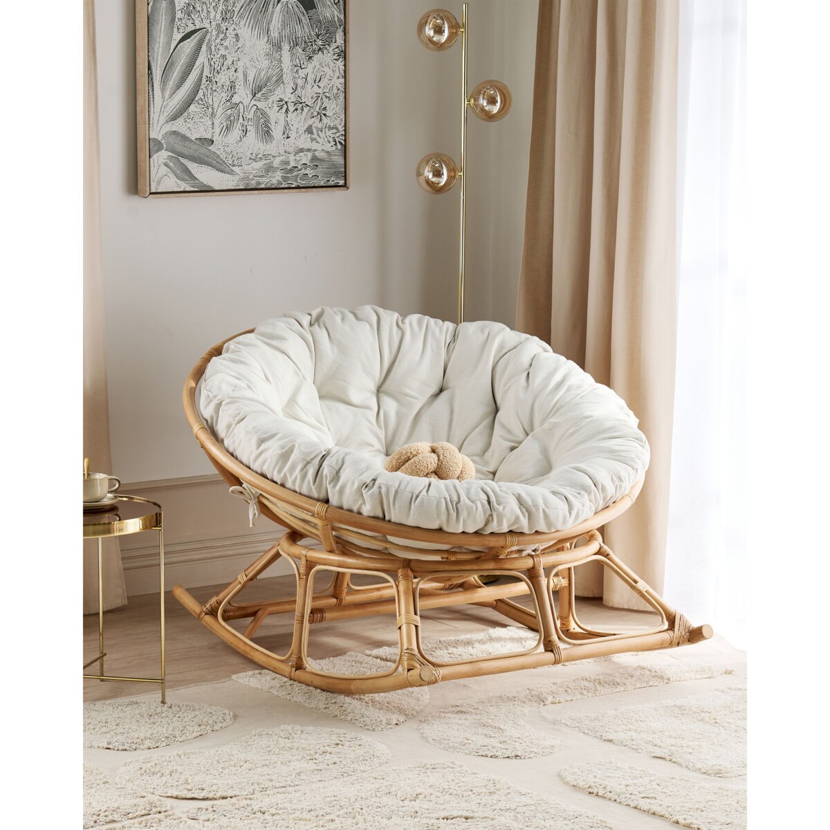 Krzesło ogrodowe Rattan Jasnobeżowy ORVIETO