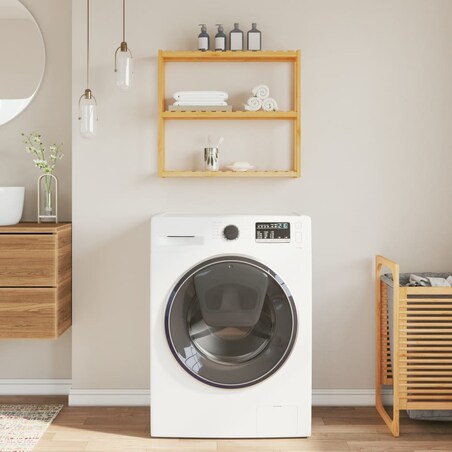 vidaXL Ścienna półka łazienkowa, 3-poziomowa, 60x15x54 cm, bambus