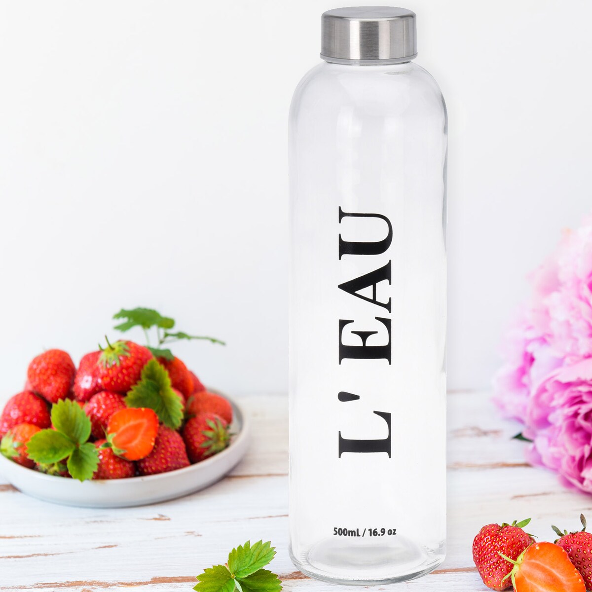 Szklana Butelka Na Wodę 750 Ml Napoje Sok Zakręcana Na Lato