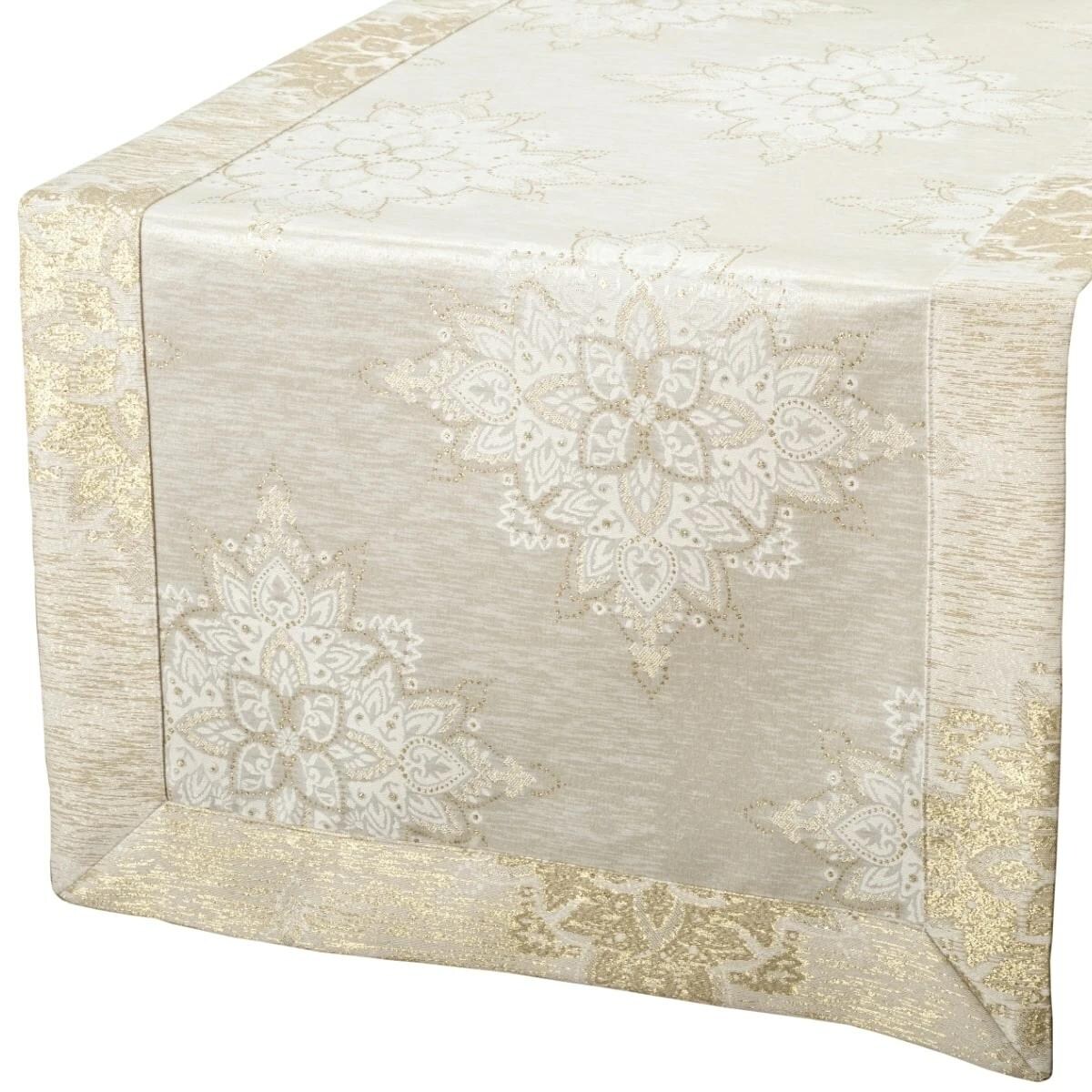 Bieżnik plamoodporny LX-6475-3260 - 40x140 cm - beżowy