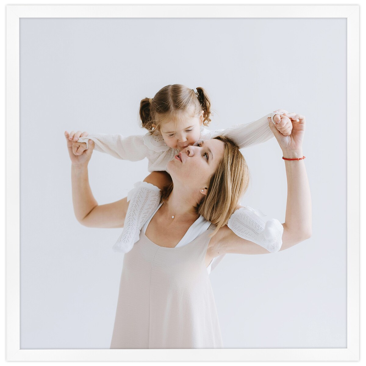 Ramka na zdjęcia 50x50 cm biała rama MDF z plexi do powieszenia pion poziom klasyczna kwadratowa ramka FRAMAI®