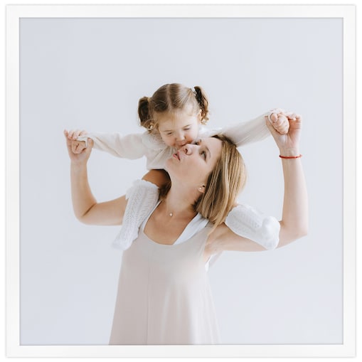 Ramka na zdjęcia 50x50 cm biała rama MDF z plexi do powieszenia pion poziom klasyczna kwadratowa ramka FRAMAI®