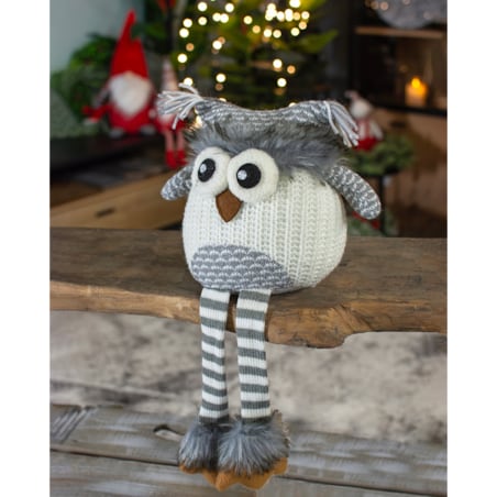 SKRZAT świąteczny KRASNAL gnom 40 cm Mikołaj na święta SOWA dekoracja JUMI