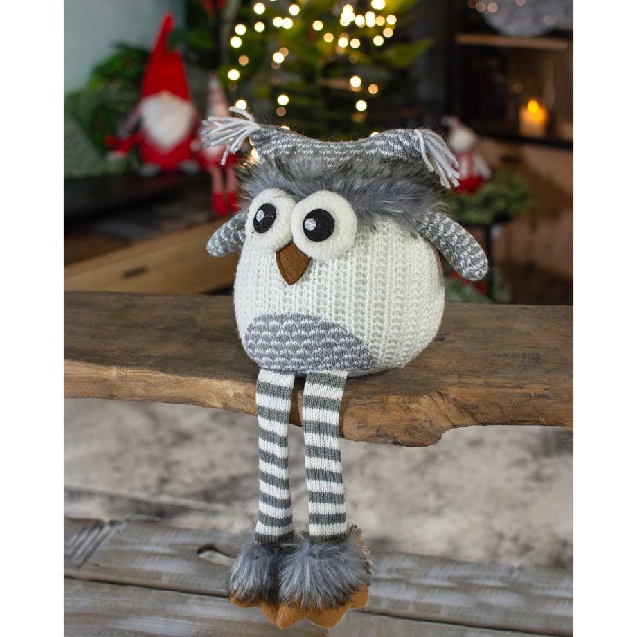 SKRZAT świąteczny KRASNAL gnom 40 cm Mikołaj na święta SOWA dekoracja JUMI