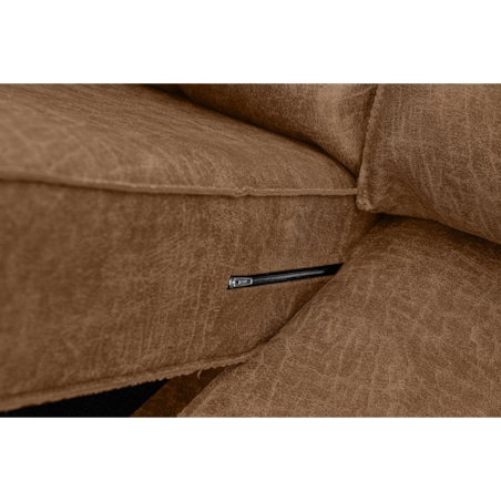 KONSIMO INVIA Narożnik w stylu loft lewy z otomaną ciemny szary brązowy