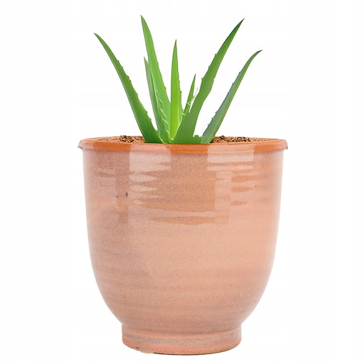 DONICZKA NA STORCZYKA KWIATY BALKON 12cm różowa ceramiczna skandynawska