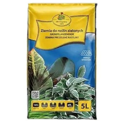 Ziemia do roślin zielonych 5L -zawiera torf, kompost, nawóz i perlit