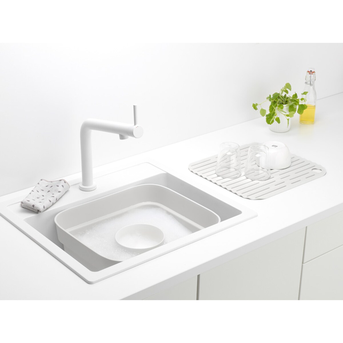 Pojemnik do zmywania z ociekaczem SinkSide jasnoszary 302688