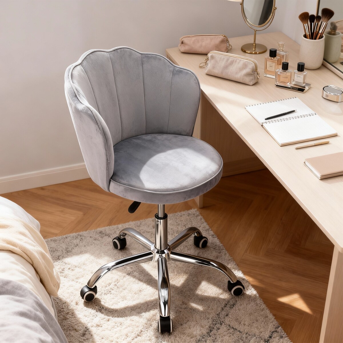 Fotel biurowy NULA obrotowy szary