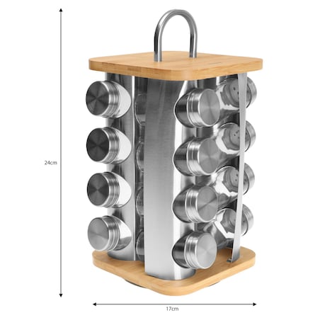 Zestaw pojemników na przyprawy komplet 17 elementów przyprawnik KLAUSBERG