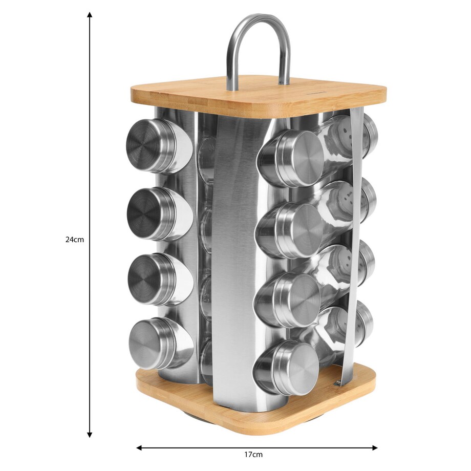 Zestaw pojemników na przyprawy komplet 17 elementów przyprawnik KLAUSBERG
