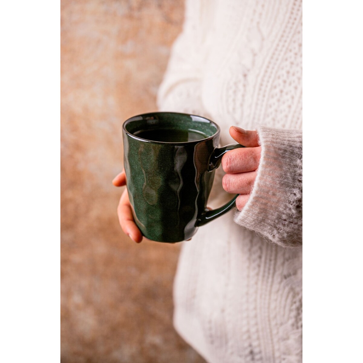 Zestaw kubków Uminami zielony dla 6 osób Nowoczesny Do zmywarki Komplet