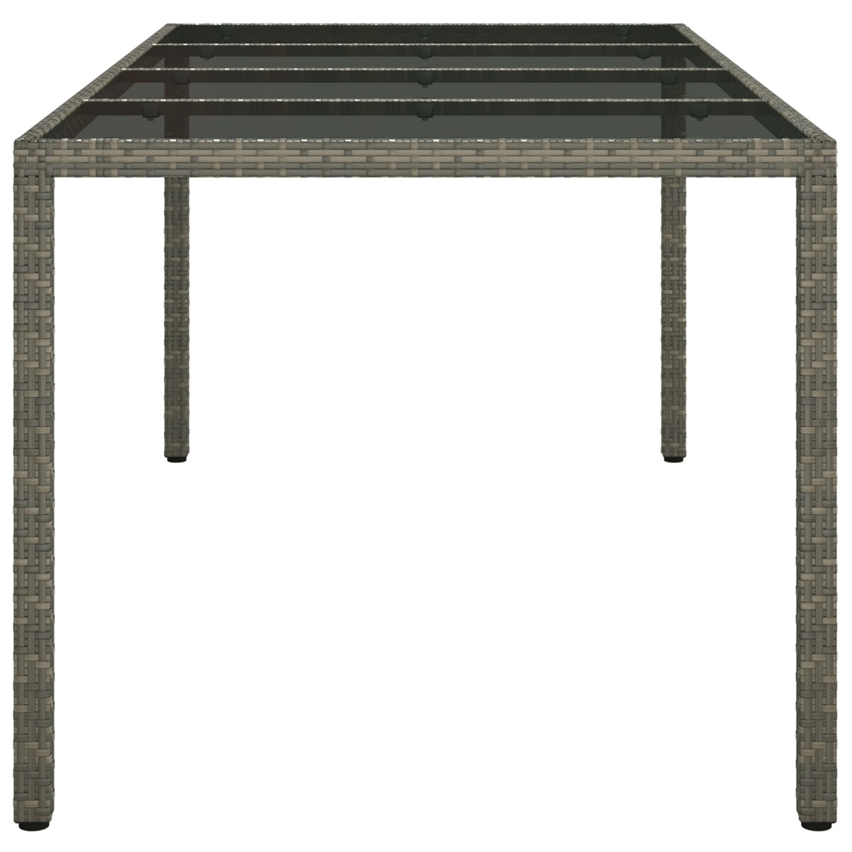 vidaXL Stół Jadalny Ogrodowy Szary 190x90x75 cm Polirattan