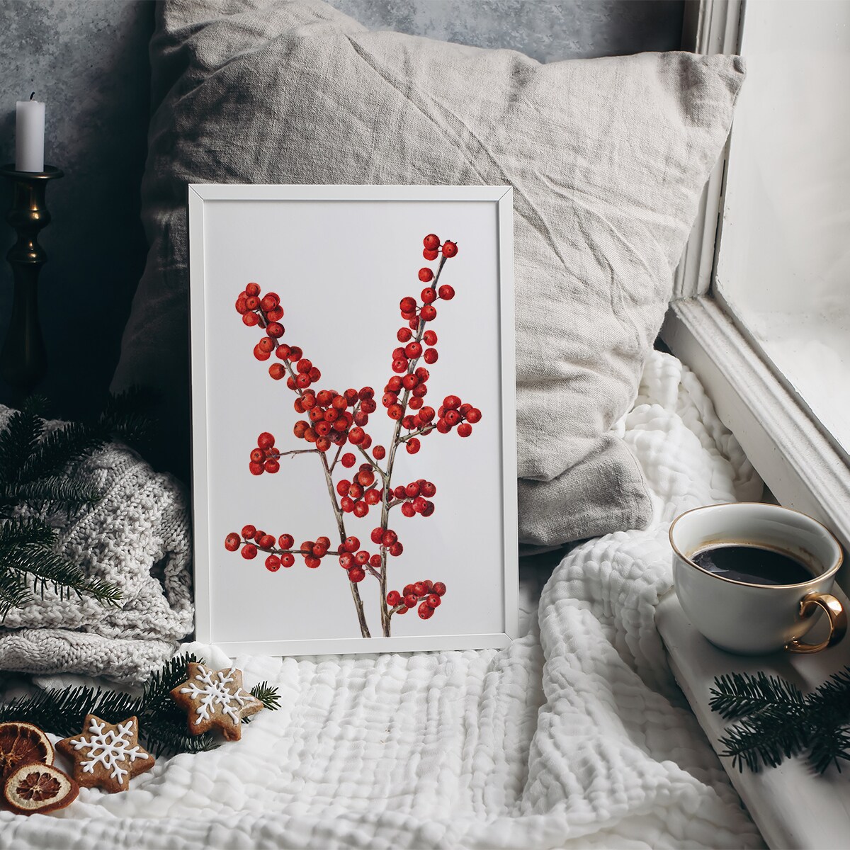 Plakat Ostrokrzew Okółkowy 21x30cm