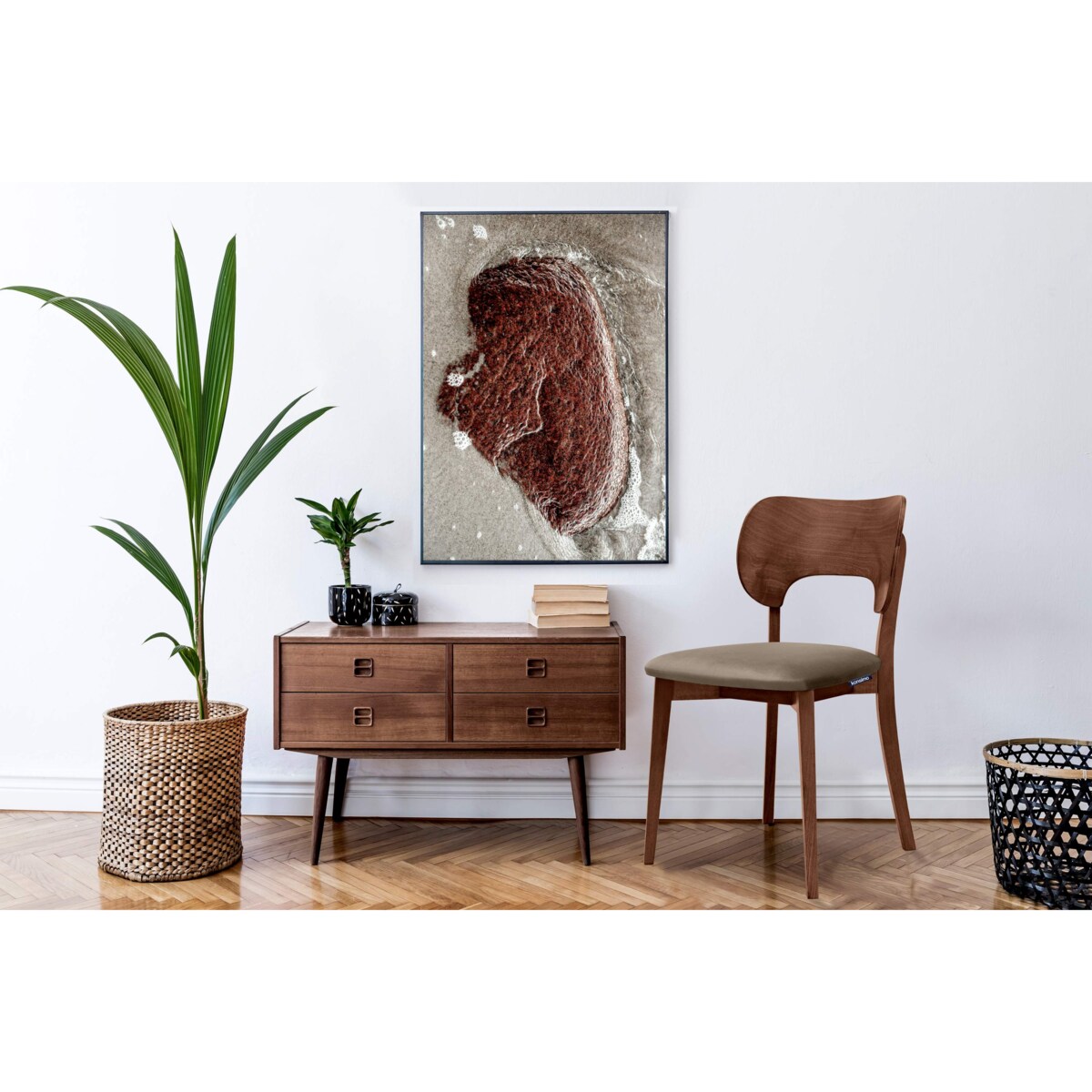 KONSIMO LYCO loftowe krzesło beżowe