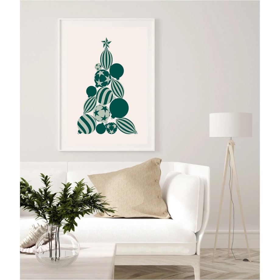 Poster Story, Plakat, Obraz - Świąteczne Drzewko z Bombek, wymiary 42 x 60 cm