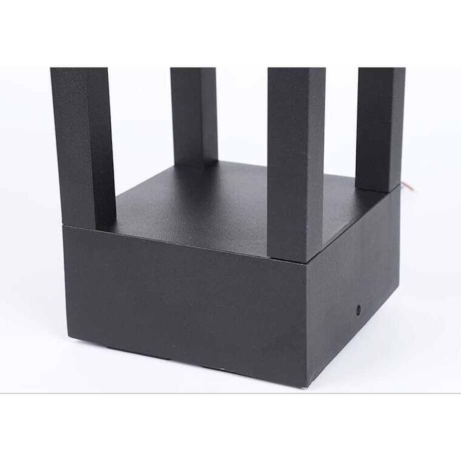 Zewnętrzna LAMPA stojąca QUBE ABIGALI-GLQ600WW 7W prostokątna OPRAWA ogrodowa LED 7W 3000K outdoor IP65 czarna, Abigali