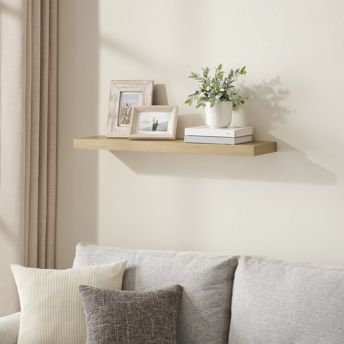 Półka Ścienna Wisząca 80X20X3,8 Cm Sonoma