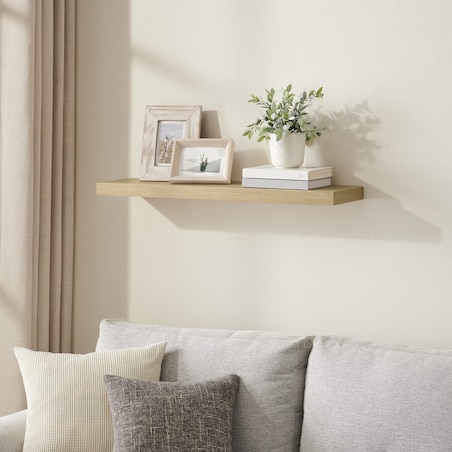 Półka Ścienna Wisząca 80X20X3,8 Cm Sonoma