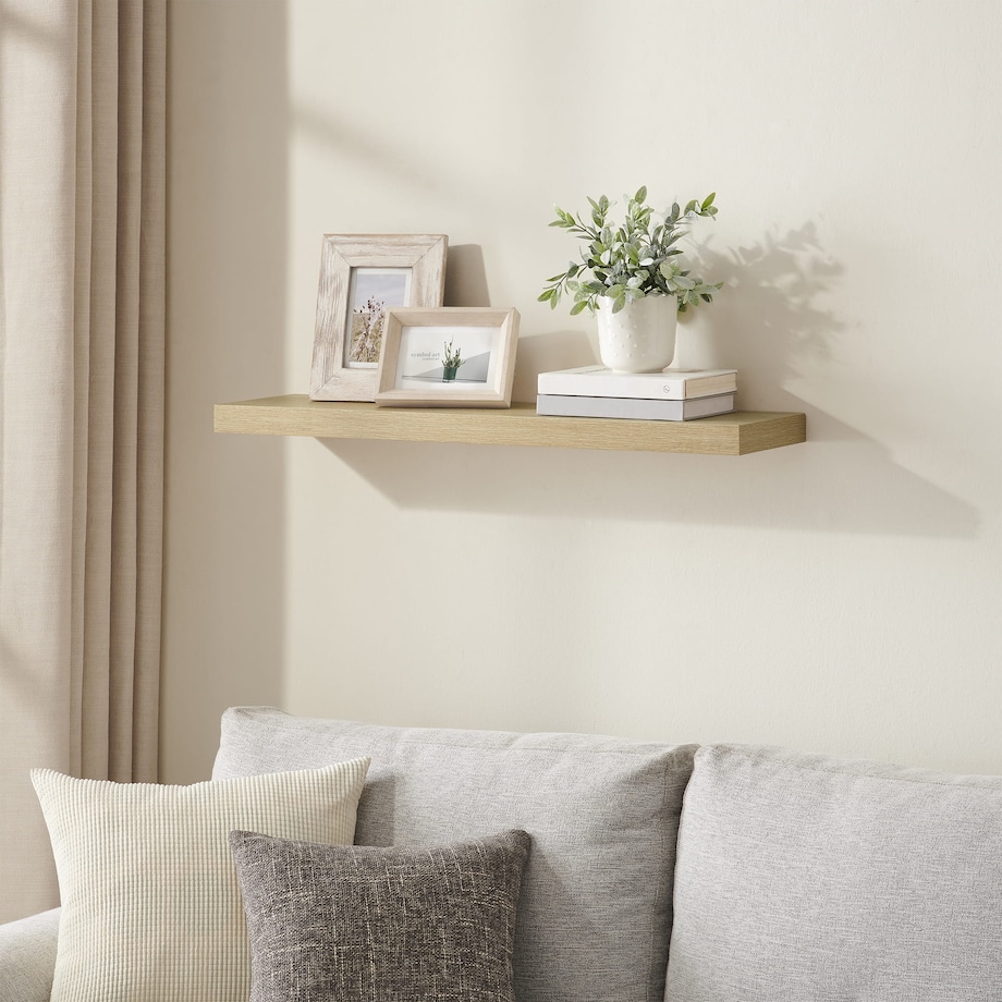 Półka Ścienna Wisząca 80X20X3,8 Cm Sonoma